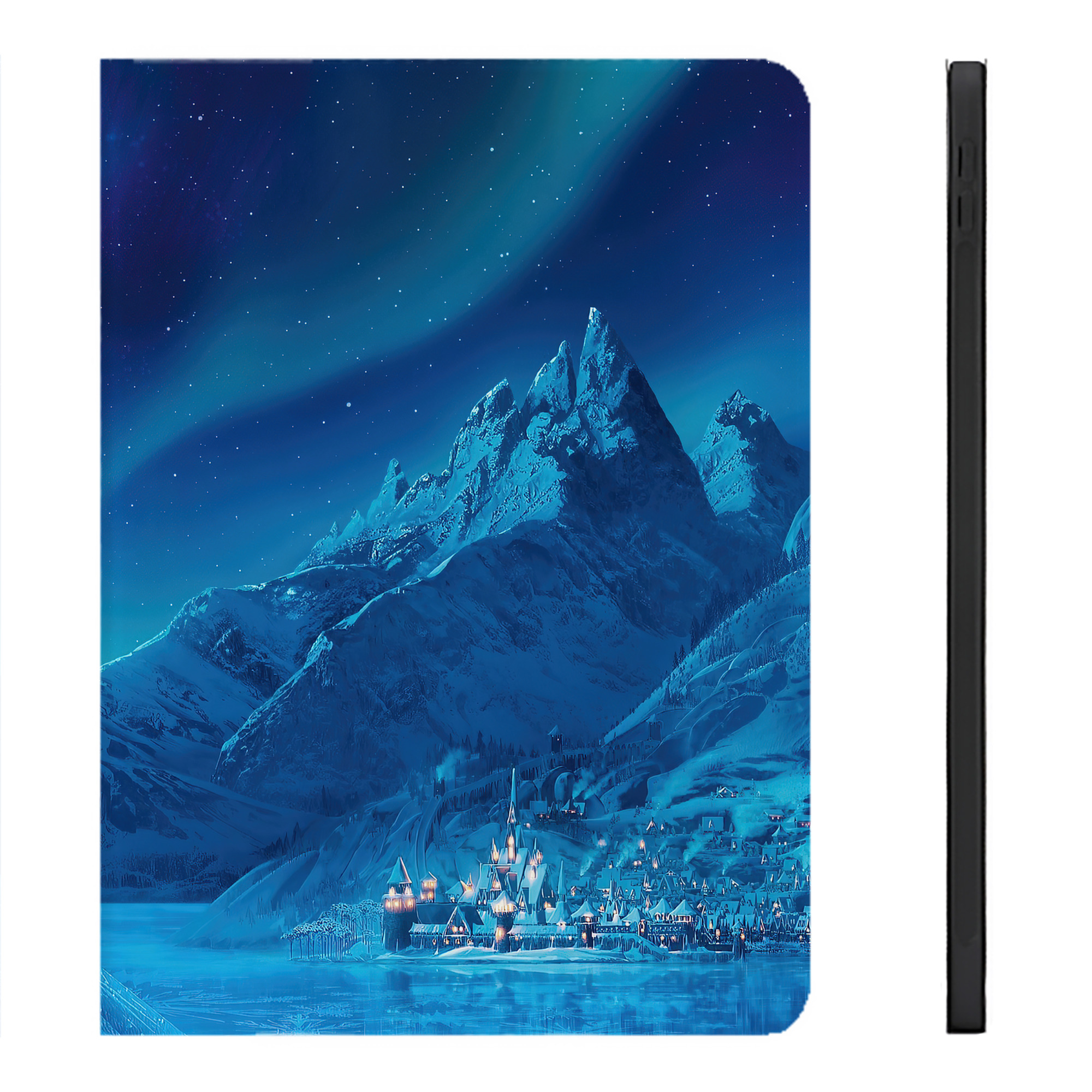 （画像用） アナと雪の女王 アンナ エルサ Frozen Anna Elsa IPadケース ペンホルダー付き ブックスタイルデザイン